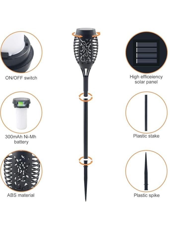 Spaceshoop 1 Pack Upgraded Solar Lights Outdoor, Mini Solar Torch Lights with Flickering Flames, Waterproof Landscape Decoration Dancing Flame Lights for Garden Pathway Yard, Auto On/Off Dusk to Dawn  - Image 4