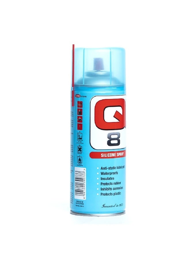 Q8 Waterproof Anti Static Lubricant Silicone Spray For Rubber And Plastics 400 Ml 30008 - Image 1