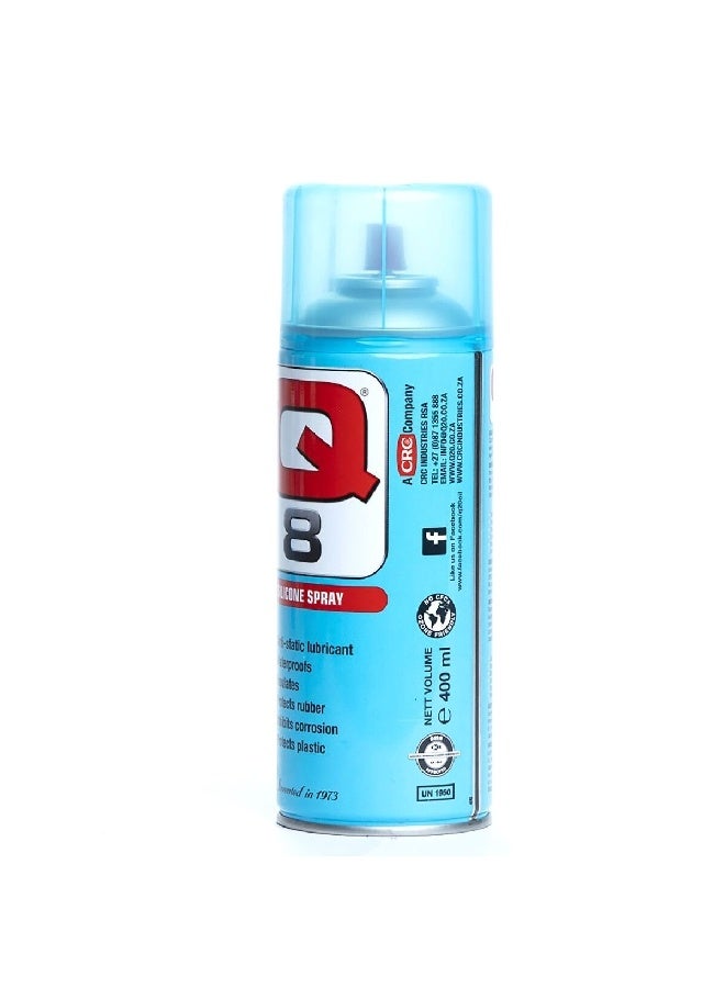 Q8 Waterproof Anti Static Lubricant Silicone Spray For Rubber And Plastics 400 Ml 30008 - Image 4