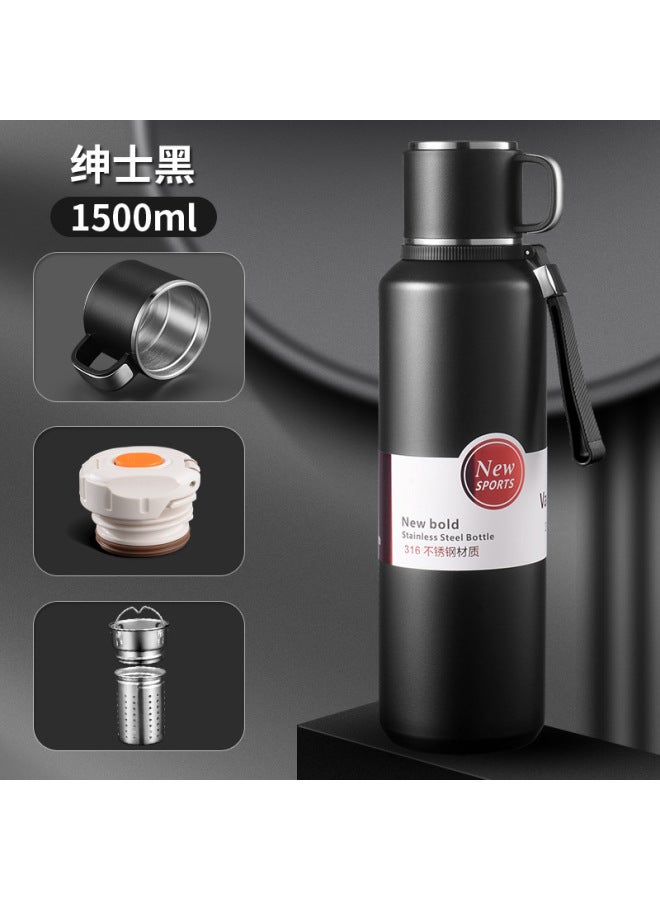 Outdoor Thermos Cup Men's 316 Stainless Steel Large Capacity Kettle Braised Tea Cup Portable Car Travel Water Cup
