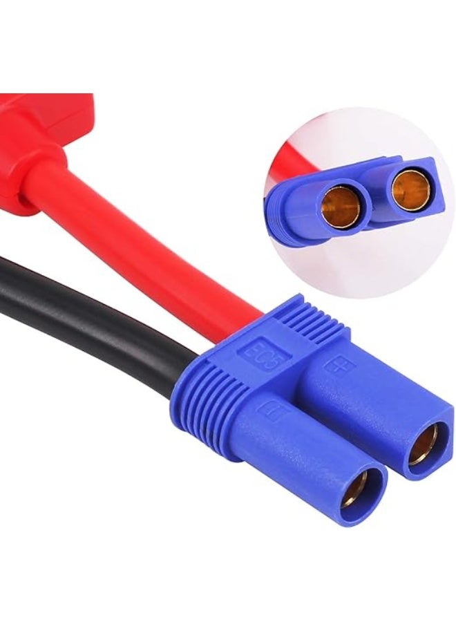 12V Car Battery Jump Starter Replacement Cable - High-Quality EC5 Plug Connector with Heavy Duty Crocodile Clips - Emergency Booster Cable for Portable Power Banks. - Image 3