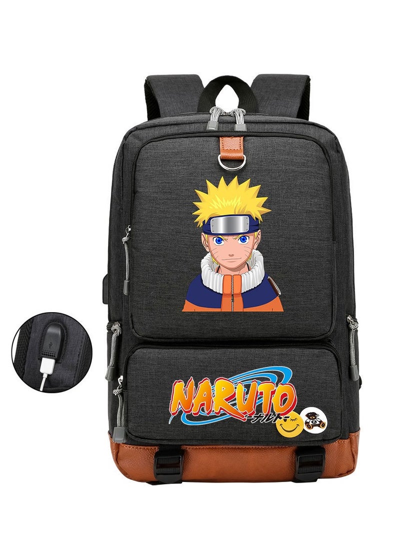 Naruto Teenage Students Men And Women Printed Casual Travel Backpack