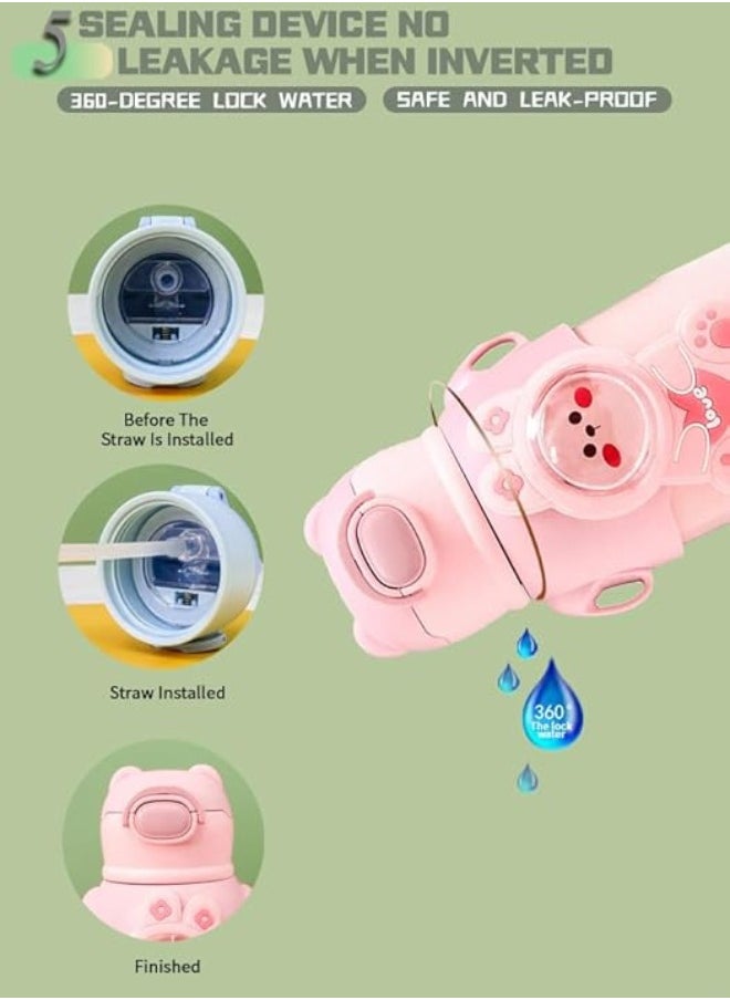 Twisoo - Twisoo Stainless Steel Kids Water Bottle – Leak Proof & Vacuum Insulated with Straw (520ml, Purple) - Image 1