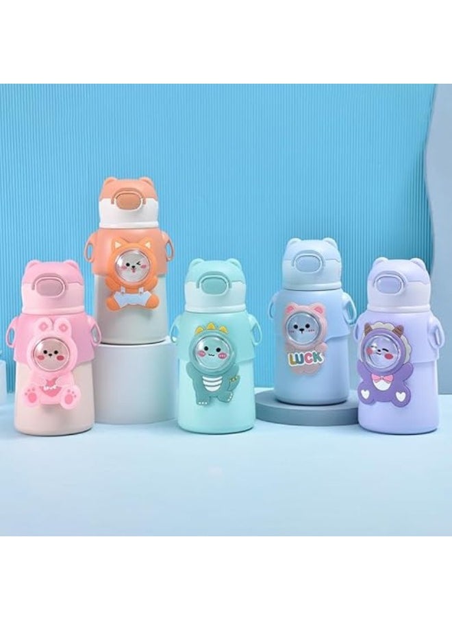 Twisoo - Twisoo Stainless Steel Kids Water Bottle – Leak Proof & Vacuum Insulated with Straw (520ml, Purple) - Image 1