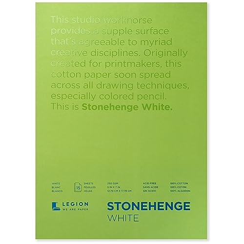 Legion Stonehenge drawing pad 5 inch by 7 inch 15 sheets - Image 1