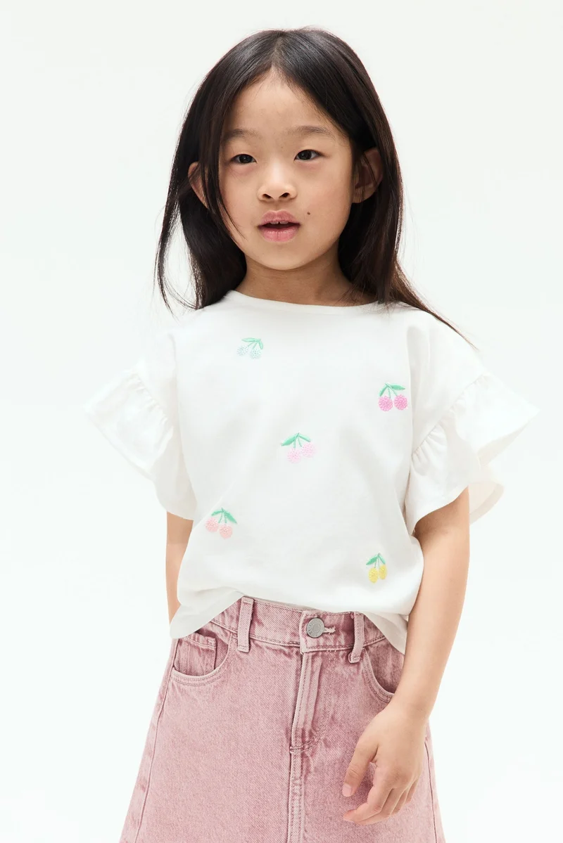 H&M Sequined cotton top