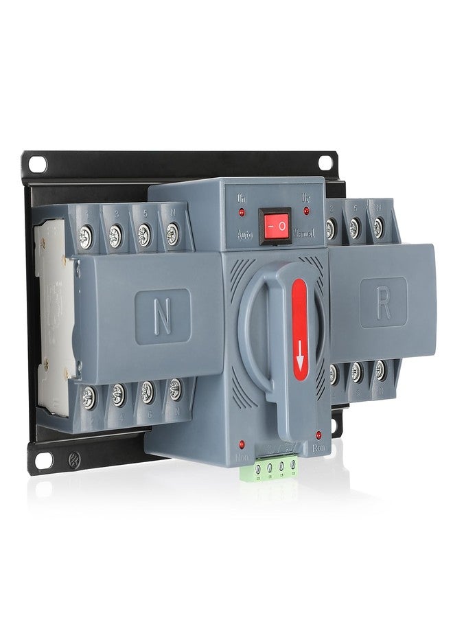 IGEYAPA 6-100amp AC220V Automatic/Manual Transfer Switch 4P 50/60Hz, 4POLE 100A ATS Auto Changeover Dual Power Switch for Generator,CE Certified ATS Solar Back Up Power Auto Selector Overvoltage, Undervoltage - Image 1