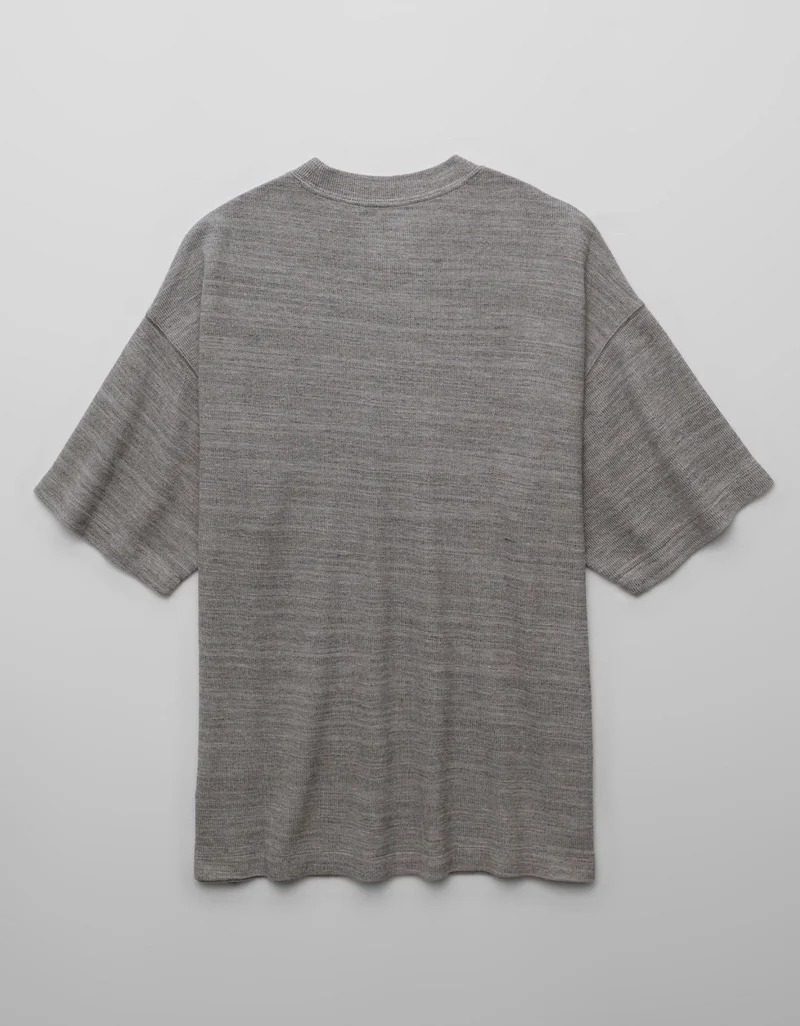 American Eagle  AE Oversized Textured Knit T-Shirt for Men | Best Price UAE