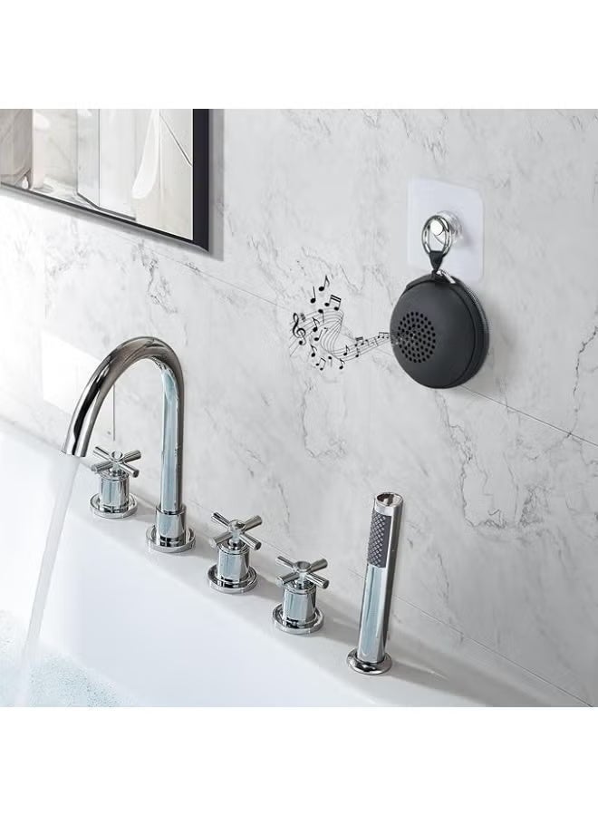 إيوا مكبر صوت لاسلكي محمول بتقنية البلوتوث - صوت غامر، مكبر صوت صغير مقاوم للماء للاستخدام الخارجي مع صوت جهير قوي، وقت تشغيل يصل إلى 12 ساعة وشحن عبر منفذ USB-C - لون أسود أنيق. - Image 4