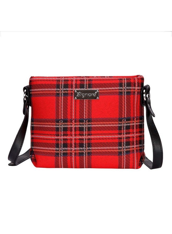 Signare Tapestry Crossbody Bag Shoulder Purse For Women In Red Royal Stewart Tartan Design (Xb02Rstt) - Image 1