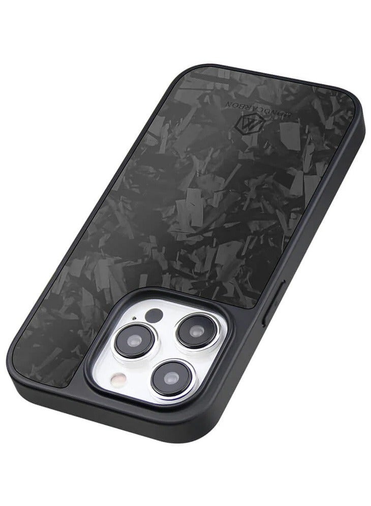 MONOCARBON Forged Real Carbon Fiber for iPhone 15 Pro MAX Case Cover [MagSafe Compatible] Military Grade - Matte Black - Image 3