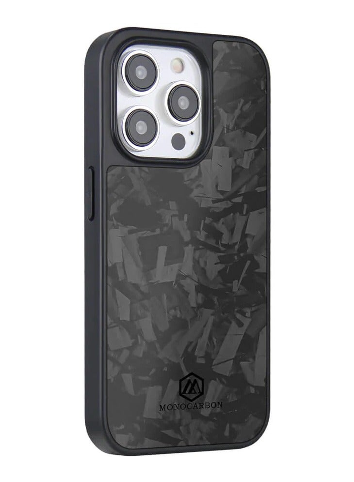 MONOCARBON Forged Real Carbon Fiber for iPhone 15 Pro MAX Case Cover [MagSafe Compatible] Military Grade - Matte Black - Image 4