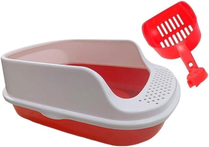 Premium Cat Litter Box With Scoop Large Size Easy To Clean Multiple Colors Available Perfect For Cat Care And Hygiene Grey - Image 2