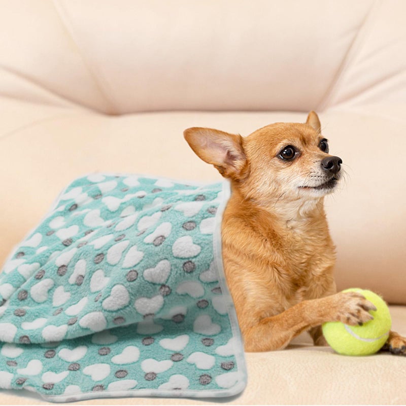 SORKUT 1 Pack 3 Puppy Blankets Super Soft Warm Sleep Mat Love Print Blanket Fluffy Fleece Pet Blanket Flannel Throw Dog Blankets for Small Dogs Puppy Dogs Fluffy Cats,Mix Love-Small(23"x15") - Image 3