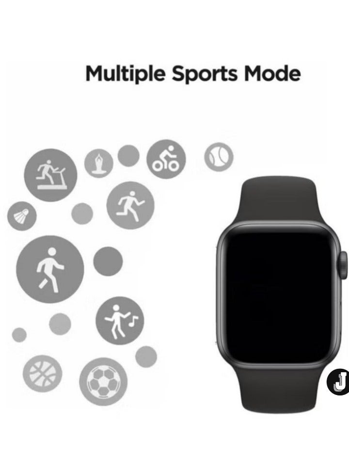JAJEEK "U11 Max Series 9 Smart Watch – 2.2-Inch Full Screen Display, 10 Interchangeable Straps & Wireless Charger for Men and Women (Black)" - Image 2