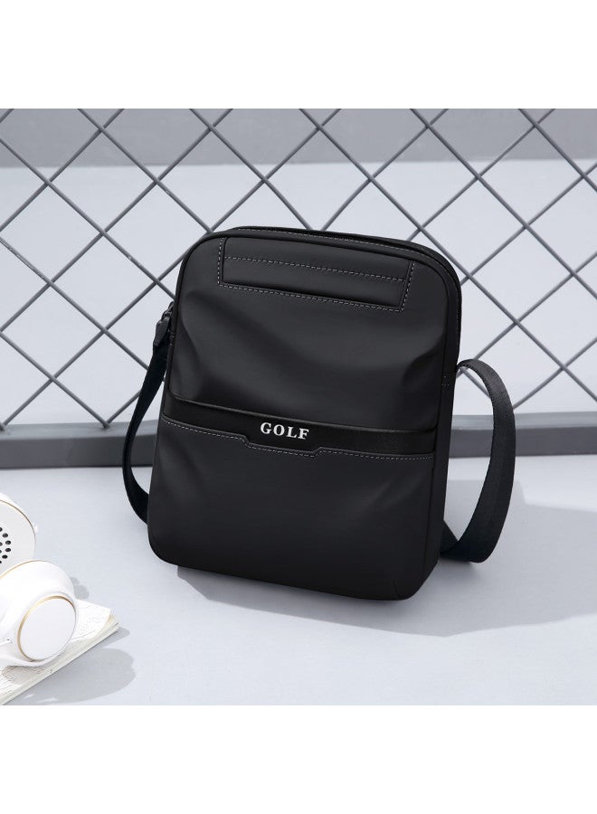 جولف 【مقاوم للماء】 حقيبة كتف رجالية عصرية، حقيبة صدر خفيفة الوزن، حقيبة رسول عادية من القماش بتصميم كتلة ألوان، جراب هاتف للرجال - Image 3