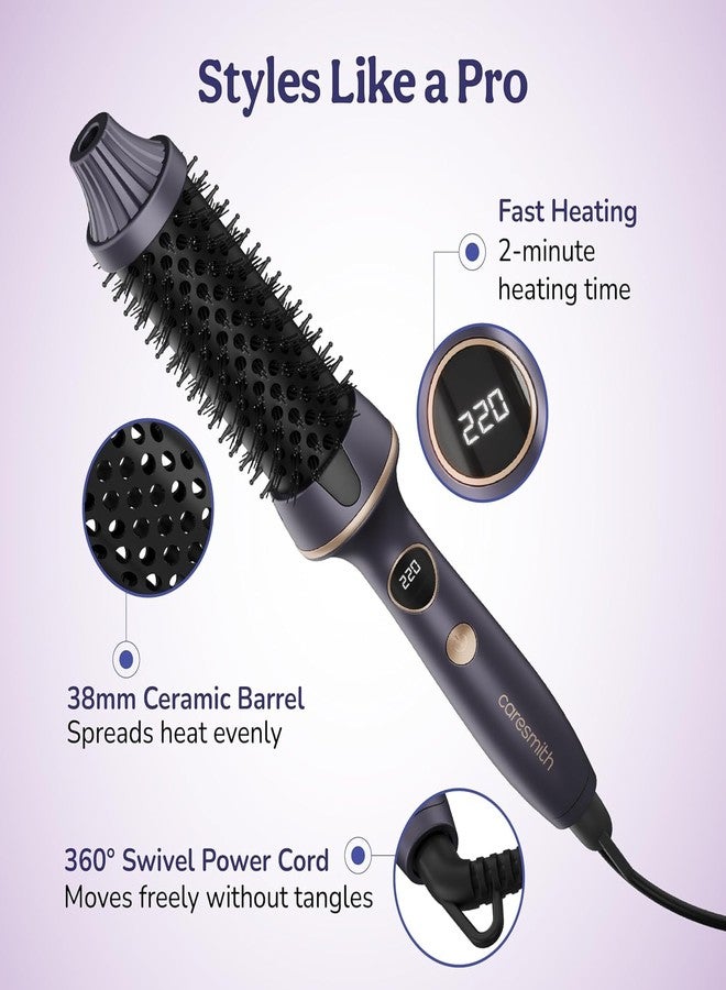 Caresmith Bloom Heated Round Brush | 2 in 1 Thermal Brush with Straightening and Blowout Styling | Professional Hair Styling Tool | Hot Air Brush Replacement | Hair Styler Complete Set - Image 3