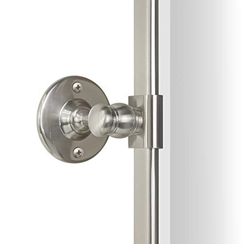 TEHOME 27 x 35'' Farmhouse Brush Nickel Metal Framed Pivot Rectangle Bathroom Mirror Tilting Beveled Vanity Mirrors for Wall - Image 3