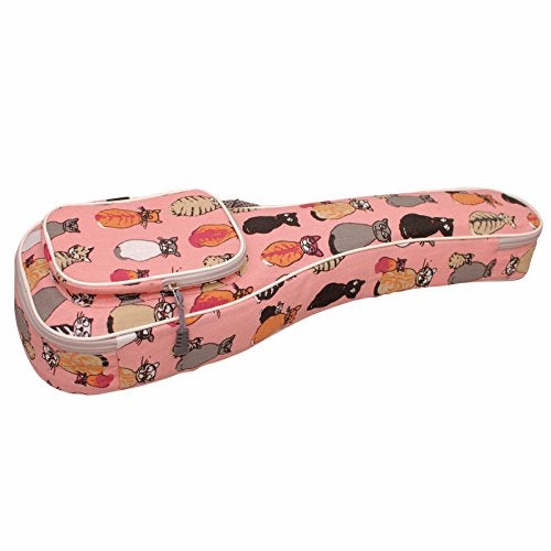 MUSIC FIRST Canvas 23/24 Inch Concert MISS CAT Ukulele Case, Bag, Cover - Original Design - Image 2