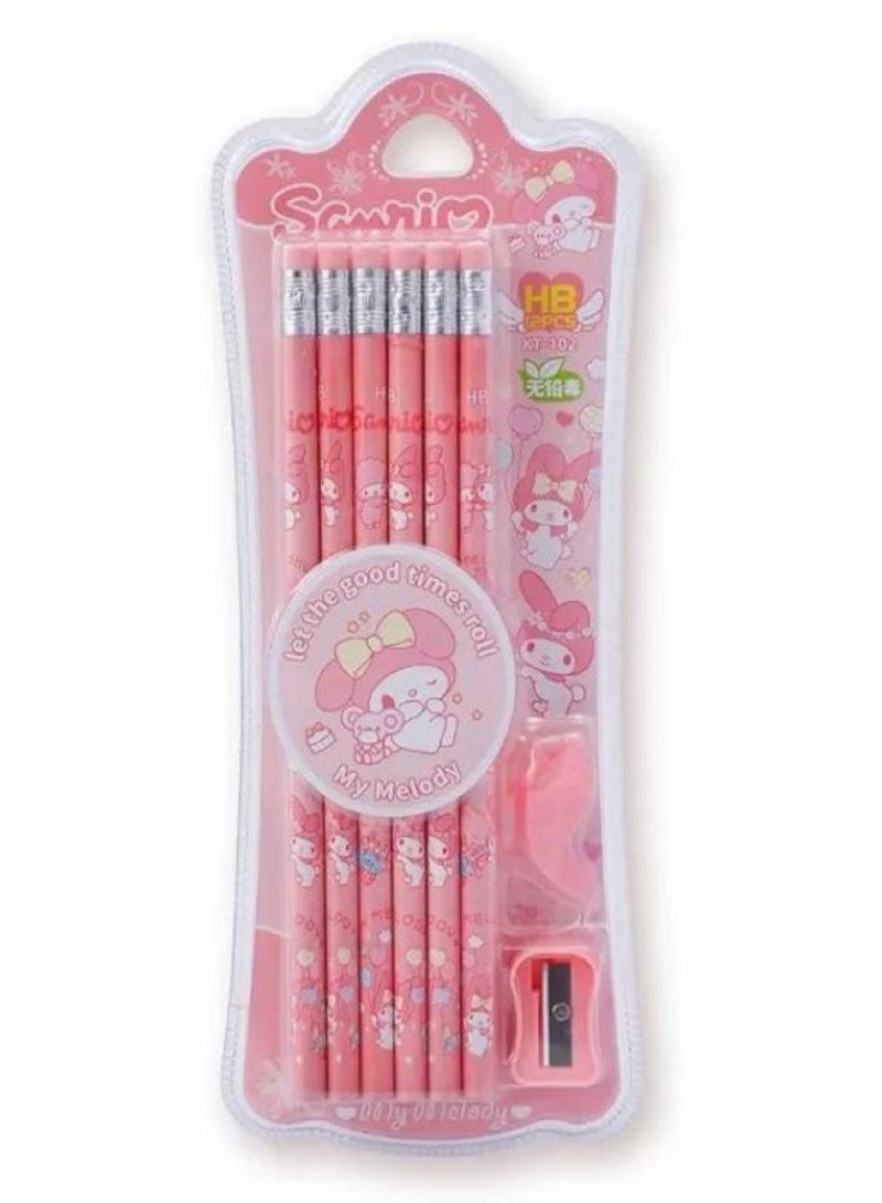 Huitich Sanrio Character Pencil Sets with Accessories Pink - Image 1
