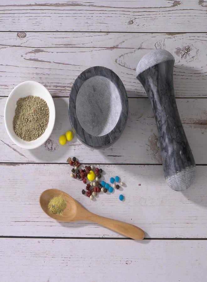 Tianman Marble Mortar and Pestle Set, 3.2 Inch, 1/3 Cup, for fine Grinding of Pills Herbs Spices - Image 5