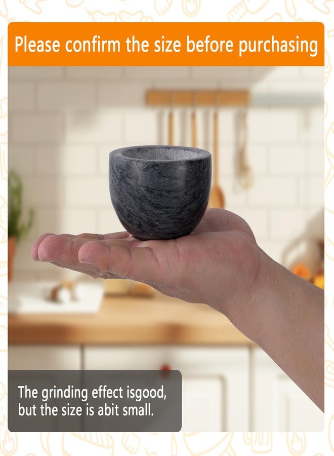 Tianman Marble Mortar and Pestle Set, 3.2 Inch, 1/3 Cup, for fine Grinding of Pills Herbs Spices - Image 3