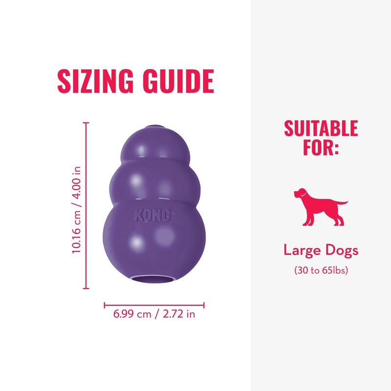 KONG Senior - Dog Toy with Gentle, Natural Rubber - Durable Dog Toy for Older Dogs - Use Treats with Stuffable Chew Toy - Treat Toy for Chewing & Fetching - for Large Dogs - Image 3