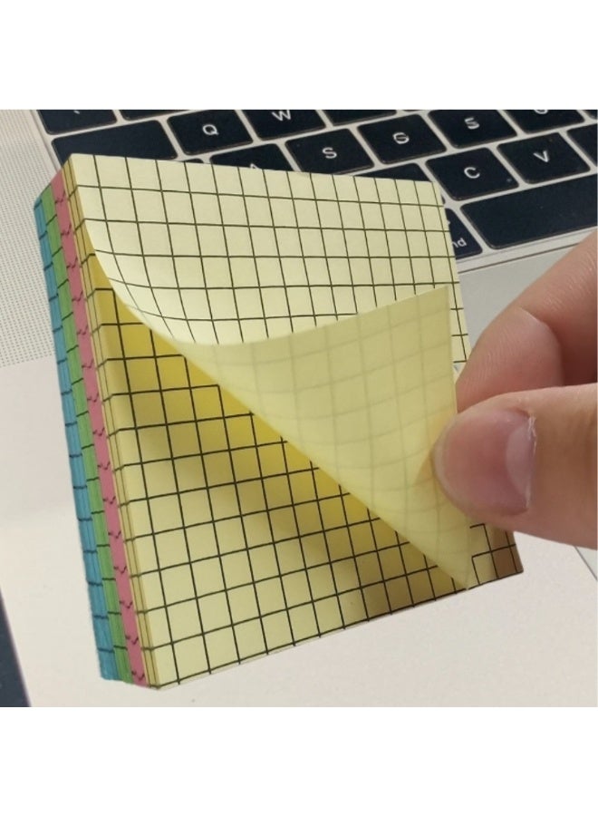 بملصقات لاصقة 3×3 بوصة رباعية الألوان بخطوط أفقية، دفاتر ملاحظات ذات لصق عالي، أدوات مكتبية عامة للمنزل والمدرسة والمكتب - Image 2