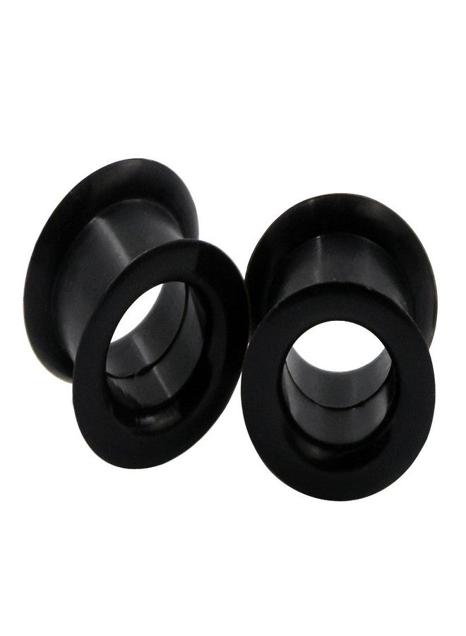 Oyaface 2 PC Colorful Hard Silicone Flexible Ear Skin Tunnels Plugs Hollow Ear Gauges 2G-25mm, Silicone, no-gem-type - Image 2