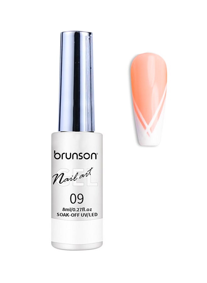 brunson Gel Polish Liner Gel Nail Art 8ml Gel Nail Art Paint for Nails Built Thin Line Nail Art Brush in Gel Pens UV LED Soak off Nail French Manicure Gel Paint Spider Line Drawing Painting Salon DIY 