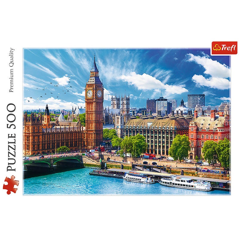 Trefl - 500 Pieces Sunny Day in London Puzzle - 37329 - Image 2