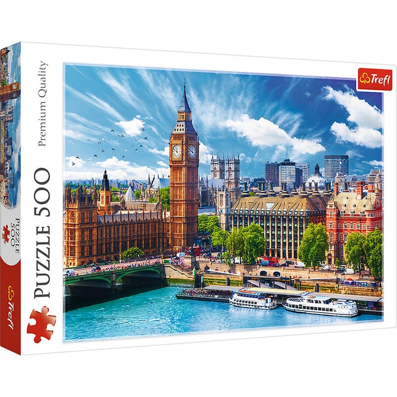 Trefl - 500 Pieces Sunny Day in London Puzzle - 37329 - Image 1