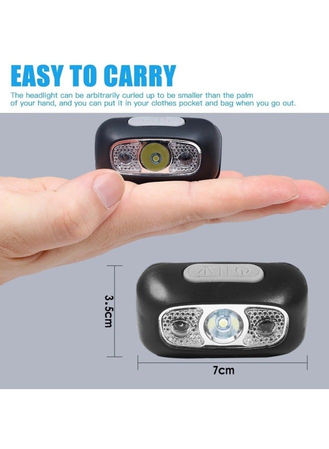 Loquat Smart Induction Usb Charging Induction Headlight Led Night Fishing Portable Strong Light Night Running Small Headlight Outdoor Headlight-Color:Orange - Image 5