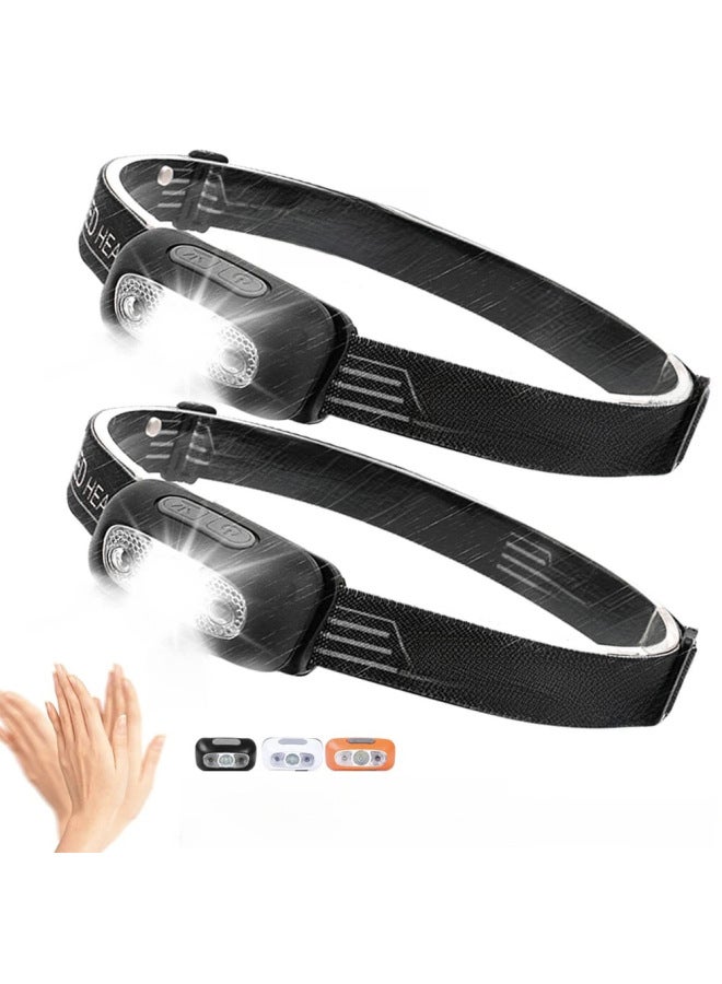 Loquat Smart Induction Usb Charging Induction Headlight Led Night Fishing Portable Strong Light Night Running Small Headlight Outdoor Headlight-Color:Orange - Image 2