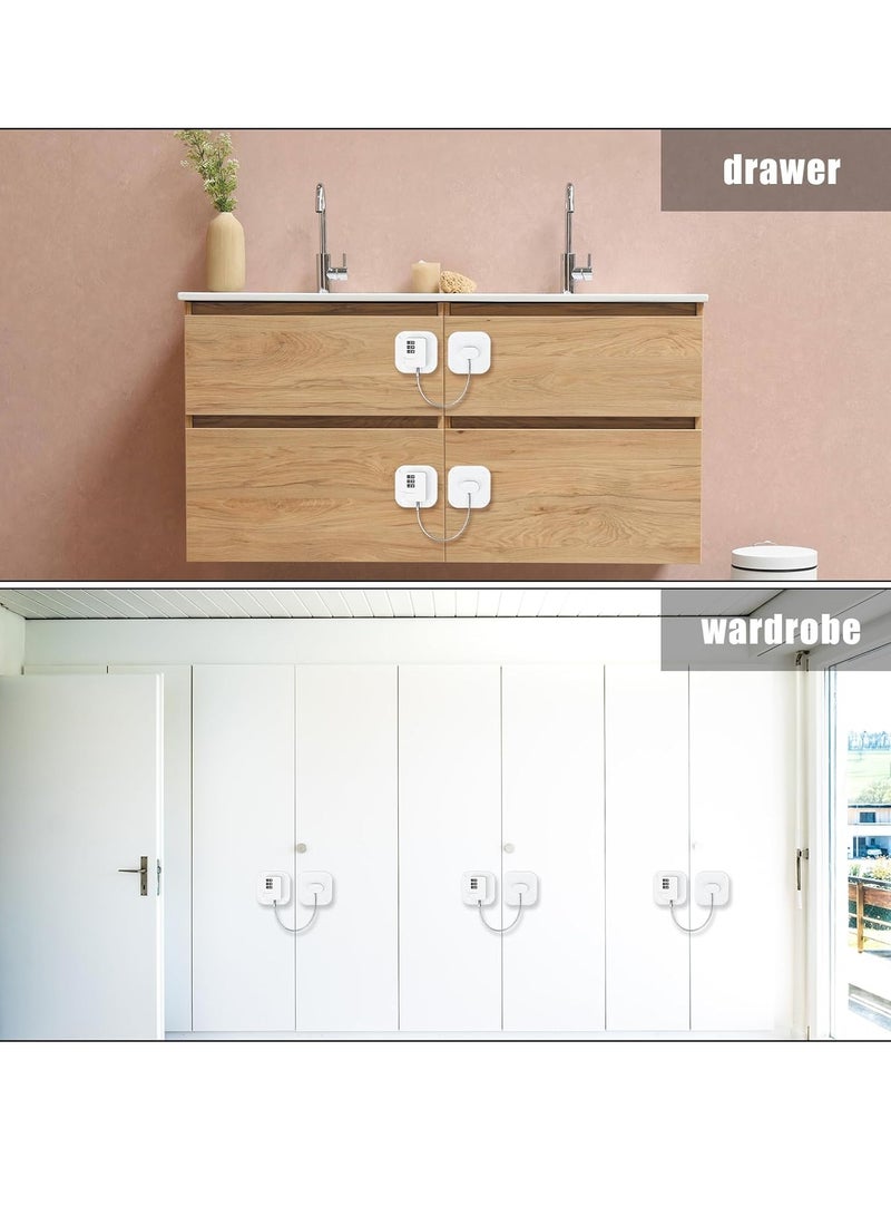 Gonice 2pcs Refrigerator Locks, Password Fridge Lock Combination with Code-Setting Key Self-Adhesive  - Image 3