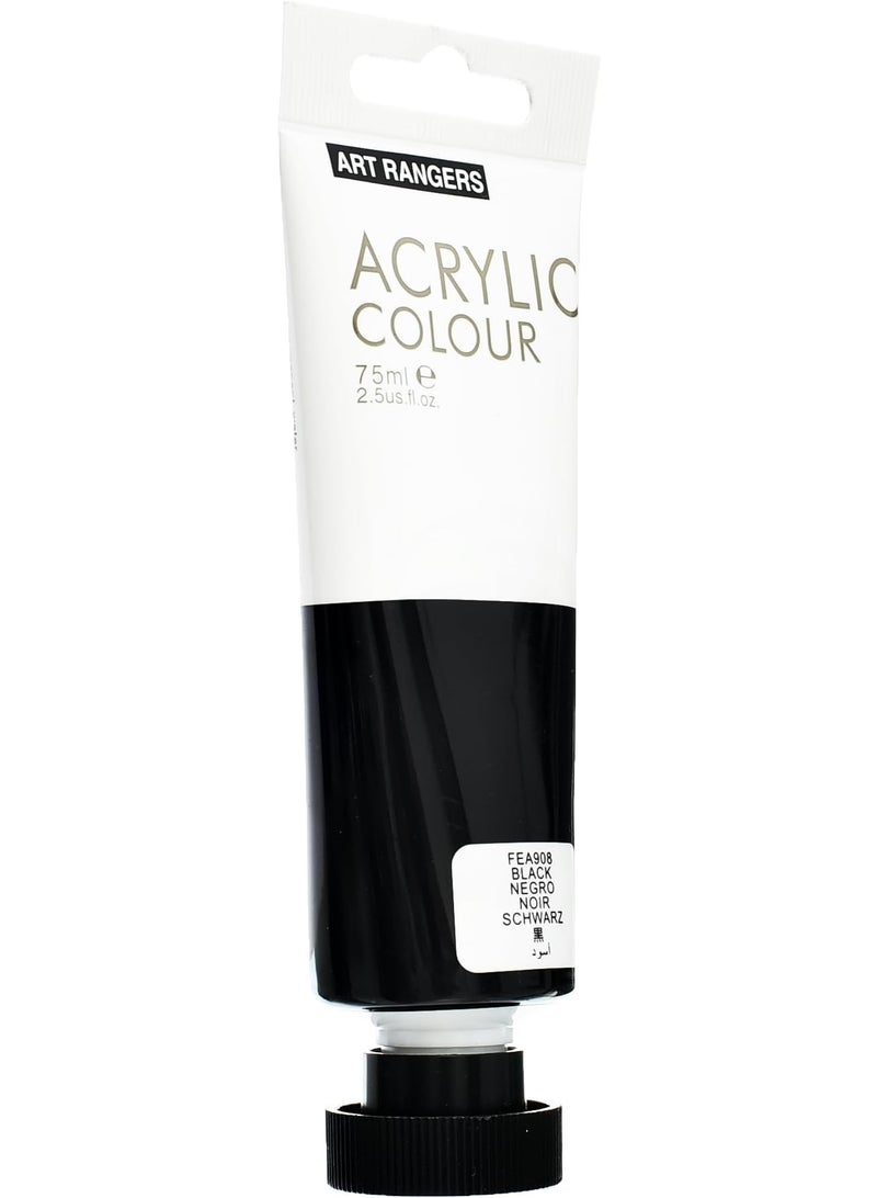 ART RANGERS Acrylic Tube Black 75 ml - Art rangers - Image 2