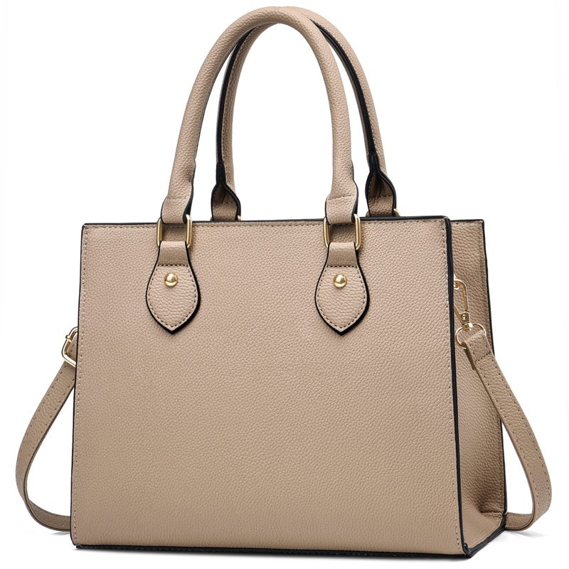 CHICAROUSAL Crossbody Purses and Handbags for Women PU Leather Tote Top Handle Satchel Shoulder Bags (Liz Khaki) - Image 1