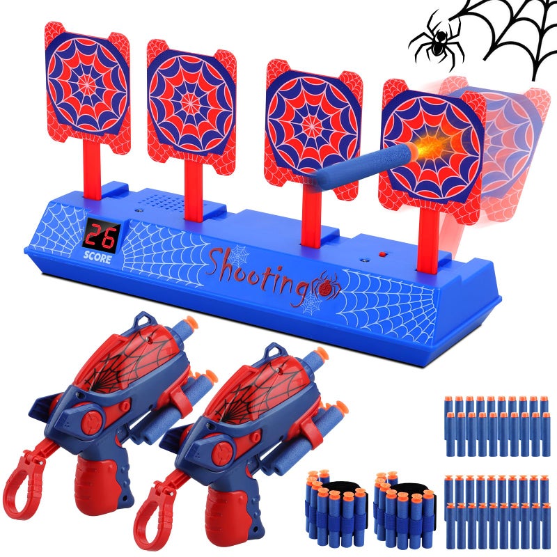 Aooess Shooting Toy for 312 Year Old Boys Spider Shooting Target with 2 Foam Dart Toy Blaste Spider Toys for Boys 46 Dart Guns for Kid Target Toys Shooting Game for Kids Ages 3 - Image 3