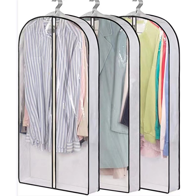 Transparent PVC Non-Woven Suit Bag – Simple Modern Clothing Dust Cover - Image 2