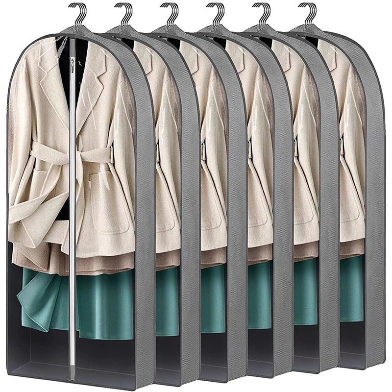 Transparent PVC Non-Woven Suit Bag – Simple Modern Clothing Dust Cover - Image 1