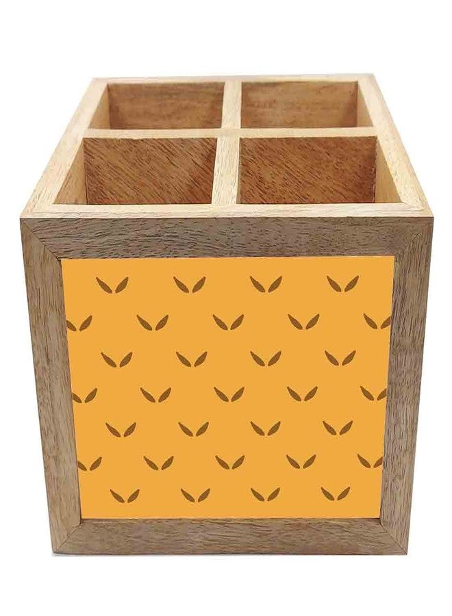 Nutcase Wooden Cutlery Stand Holder Silverware Caddy Spoons Forks Knives Organizer for Dining Table & Kitchen -Made in India-Spoons NOT Included - Rust Color Minimal - Image 4