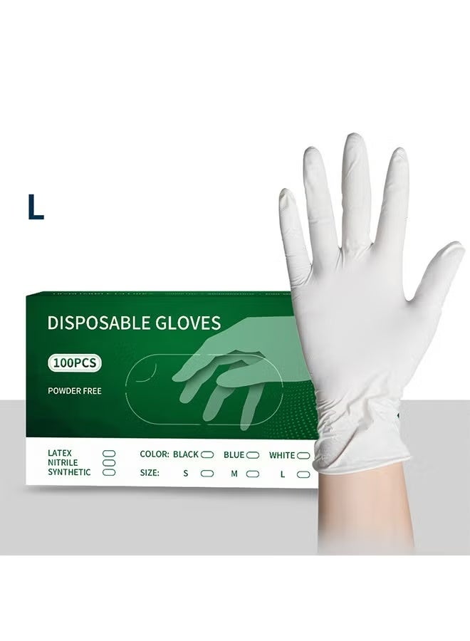 general Disposable Gloves L, Food Safe，Latex-Free and Powder-Free Clear Nitrile Gloves for Cooking, Food Prep, Household Cleaning,100 Counts - Image 1