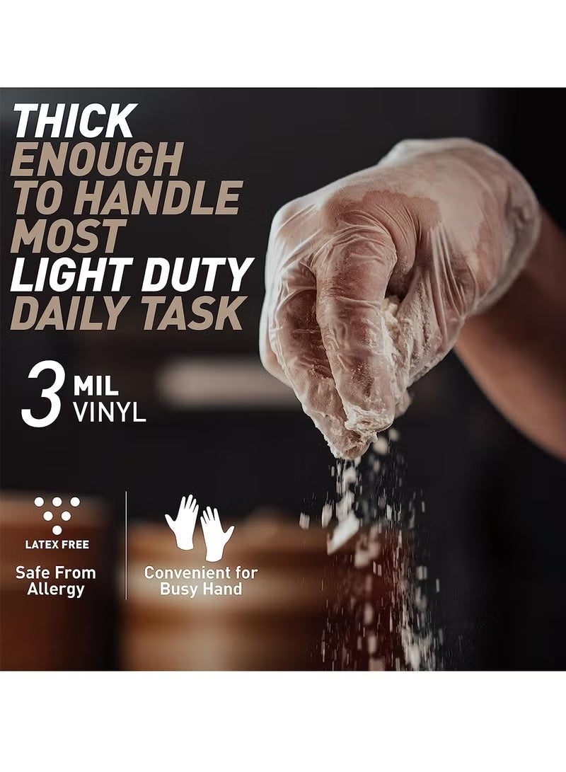 general Disposable Gloves L, Food Safe，Latex-Free and Powder-Free Clear Nitrile Gloves for Cooking, Food Prep, Household Cleaning,100 Counts - Image 2