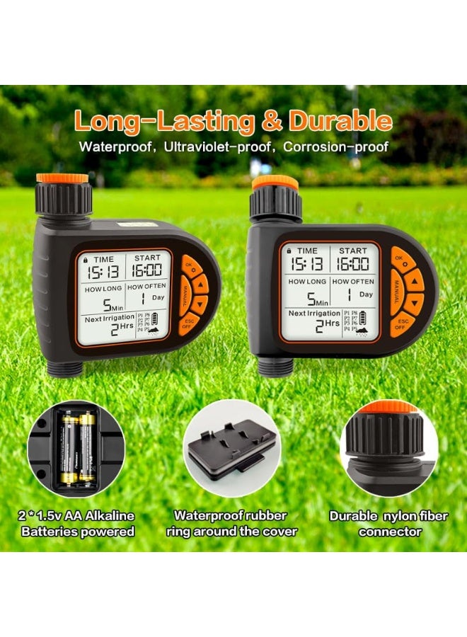 Generic SKY-TOUCH Smart Water Timer, Waterproof Sprinkler Timer, Programmable Irrigation Controller with Rain Sensor, Manual & Automatic Watering Modes, LCD Display, Child Lock, for Outdoor Garden Lawn - Image 2