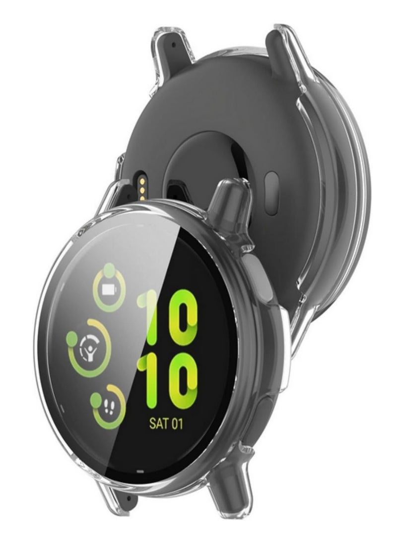 1PCS Tempered Glass Screen Protector Hard PC Protective Case for Garmin Vivoactive 5 / Active 5 Clear Anti-Scratch Bumper Cover Smartwatch Accessories - Image 5