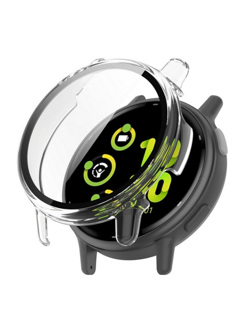 1PCS Tempered Glass Screen Protector Hard PC Protective Case for Garmin Vivoactive 5 / Active 5 Clear Anti-Scratch Bumper Cover Smartwatch Accessories - Image 1