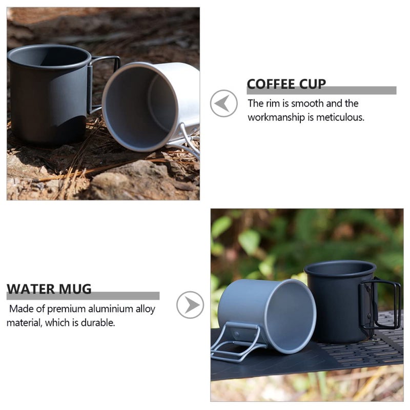 Aluminum Alloy Insulated Foldable Travel Mug Portable Outdoor Coffee Cup 1 Piece - Image 4