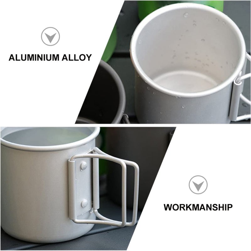 Aluminum Alloy Insulated Foldable Travel Mug Portable Outdoor Coffee Cup 1 Piece - Image 5