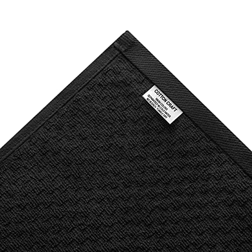 Cotton Craft - 8 Pack - Euro Cafe Waffle Weave Terry Kitchen Towels - 16x28 Inches -Black - 420 GSM quality -Ringspun 2 Ply Cotton - Highly Absorbent Low Lint - Multi Purpose - Image 5