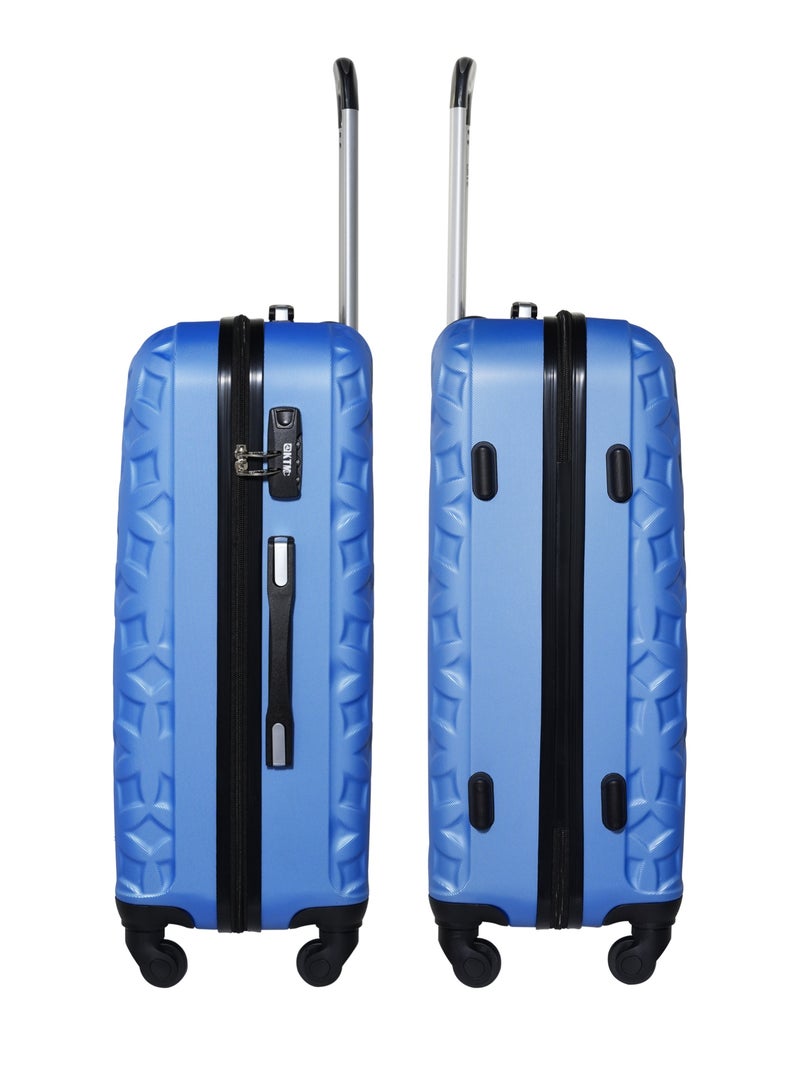 KTMC 3-Piece ABS Luggage Set 20/24/28 inches Carry-On & Checked Suitcases, KTMC-9191 Sky Blue - Image 5